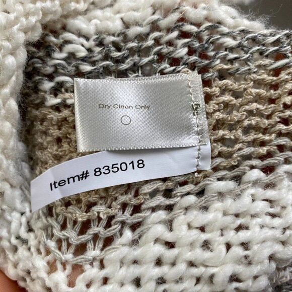 Boston Proper Knit Hi-Lo Flyaway Cardigan Sweater Multi-Color Medium - Picture 4 of 6